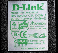 Блок питания (Адаптер) D-Link JTA0302D-E 5V2A